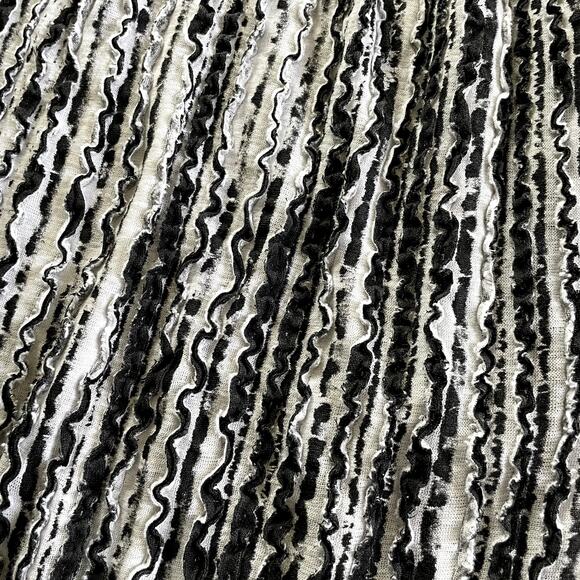 Ona Cropped Culotte Pants - Black & White Sewn Stripe - Small - Picture 2 of 5